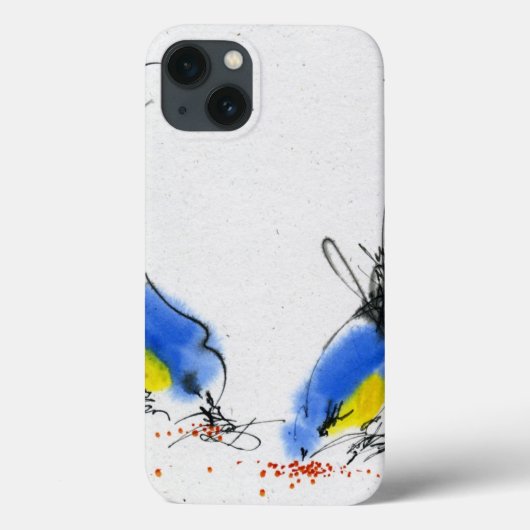 穀物をくちばしでつつく2つの小さいtitmouses。 書道 Case-Mate iPhoneケース (裏面)