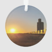 穀物エレベーターを通過する列車 オーナメント (裏面)