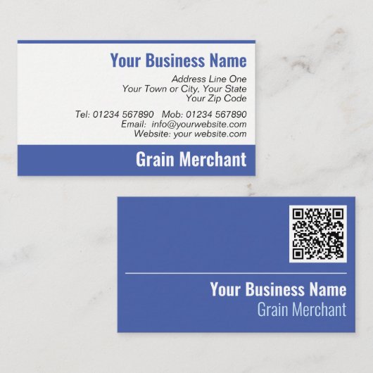 穀物商QRコード名刺 名刺 (正面/裏面)