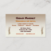 穀物市場 名刺 (裏面)