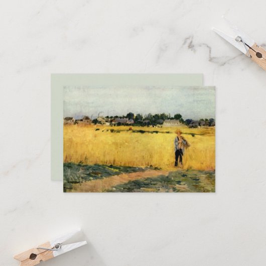 穀物畑（Berthe Morisot著） カード (正面/裏面インサイチュ)