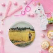 穀物畑(Berthe Morisot著) ペーパープレート (パーティー)