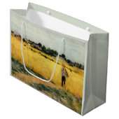 穀物畑（Berthe Morisot著） ラージペーパーバッグ (正面アングル)