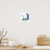 穀類と牛乳 ポスター (キッチン)