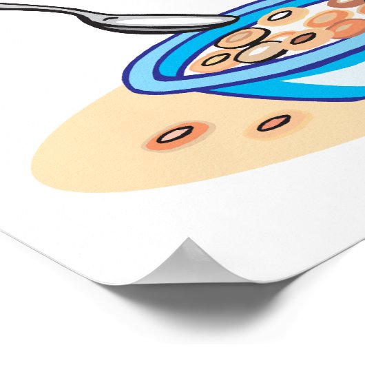 穀類と牛乳 ポスター (角)