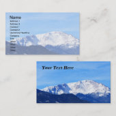 穂先のピーク山、コロラドスプリングス、Colo 名刺 (正面/裏面)