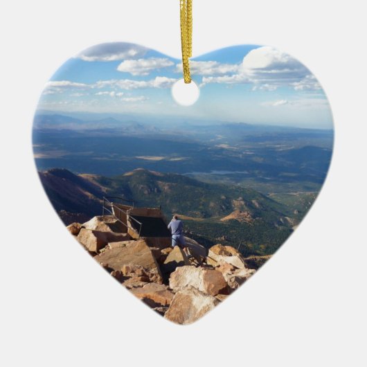 穂先の上の山景色は最高になります セラミックオーナメント (正面)