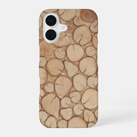 積まれた薪 iPhone 16ケース (裏面)