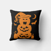 積み上げカボチャのハロウィーン可逆 クッション (裏面)