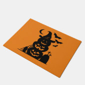 積み上げカボチャのハロウィーン ドアマット (アングル)