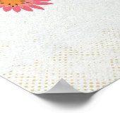 積み上げカボチャ紅葉秋ボホ花模様 ポスター (角)