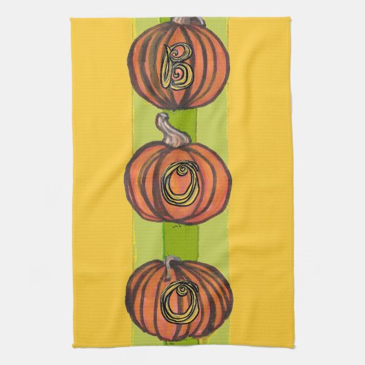 積み上げカボチャBOOキッチンタオル キッチンタオル (縦)