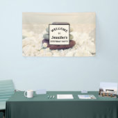 積み上げストーンメディタティックケアン誕生日 横断幕 (トレードショー)