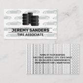 積み上げタイヤのロゴ | スポーツカーパターン 名刺 (正面/裏面)