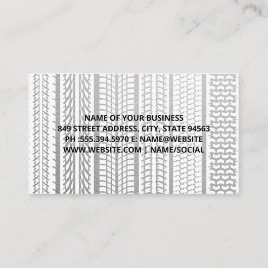 積み上げタイヤのロゴ | タイヤマーク 名刺 (裏面)