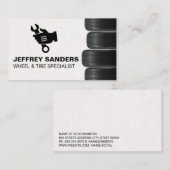 積み上げタイヤ | 整備士保持レンチロゴ 名刺 (正面/裏面)