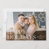 積み上げハッピーホリデー写真 シーズンカード (正面)