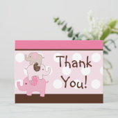 積み上げピンク象のサンキューカード サンキューカード (スタンド正面)