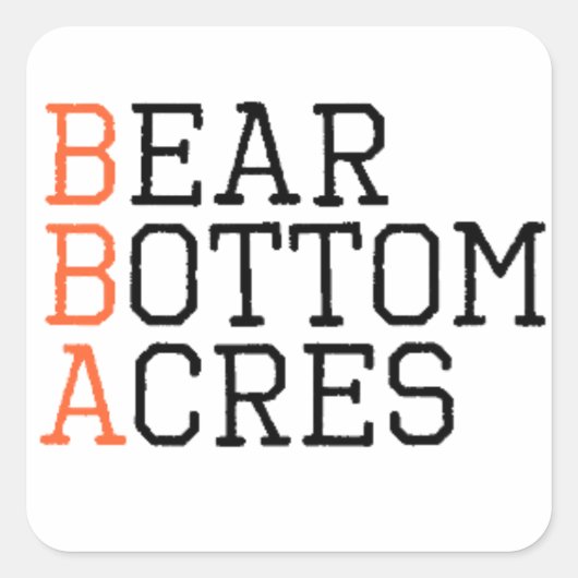 積み上げロゴ スクエアシール (正面)