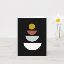 積み上げ円と半円のノートカード カード