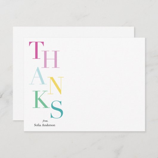 積み上げ感謝していパーソナライズされた ノートカード (正面/裏面)