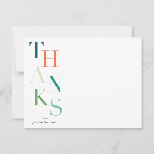 積み上げ感謝していパーソナライズされた ノートカード (正面)