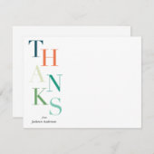 積み上げ感謝していパーソナライズされた ノートカード (正面/裏面)