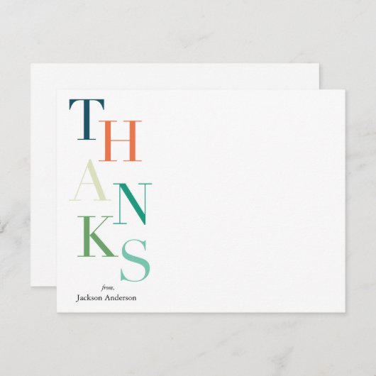 積み上げ感謝していパーソナライズされた ノートカード (正面/裏面)