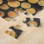 積み上げ木材の木のログ ジグソーパズル (側面)