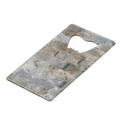 積み上げ石スラブ クレジットカード栓抜き (正面アングル)