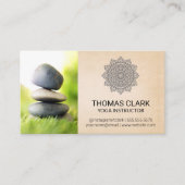 積み上げ石 | Zen |ヨガマンダラパターン 名刺 (正面)