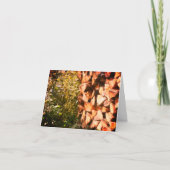 積み上げ薪自然カスタマイズ可能なノートカード カード (正面)