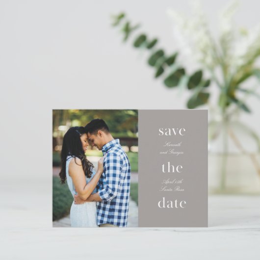 積み上げ表現ミニマリスト日付の保存 ポストカード (スタンド正面)