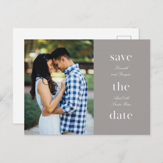 積み上げ表現ミニマリスト日付の保存 ポストカード (正面/裏面)