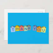 積み木の感謝メッセージ ポストカード (正面/裏面)