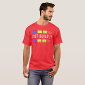 積み木の達人 マスタービルダー 建設 ビルディングブロック Tシャツ (正面フル)