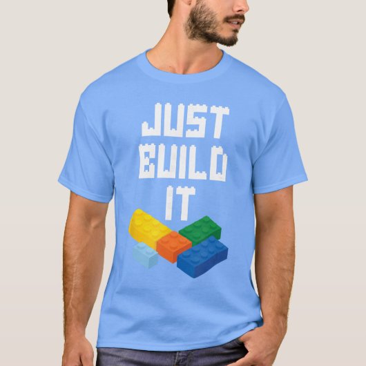 積み木マスターのブリック君 Tシャツ (正面)
