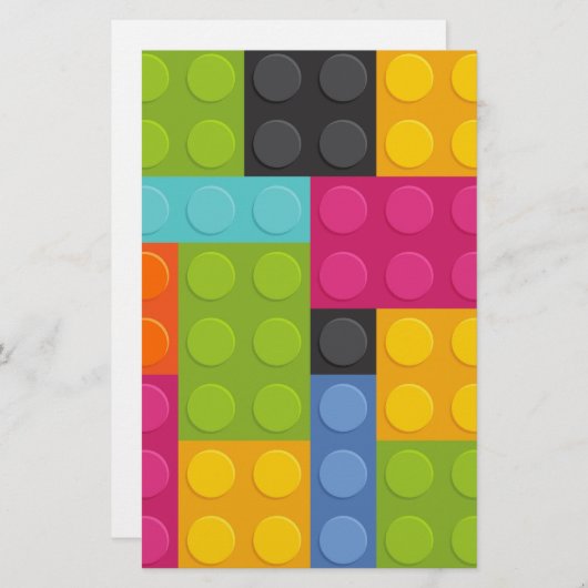 積み木 便箋 (正面/裏面)