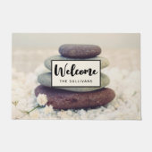 積み石の瞑想的なカイレン　ウェルカム ドアマット (正面)