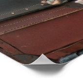 積み重なったヴィンテージスーツケース ポスター (角)