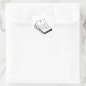 積み重なった紙 スクエアシール (バッグ)