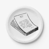 積み重なった紙 ペーパープレート (正面)