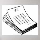 積み重なった紙 ポスター (正面)