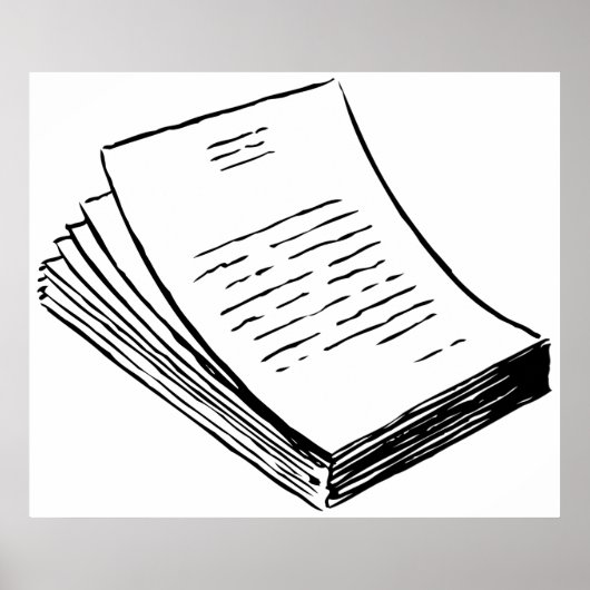 積み重なった紙 ポスター (正面)