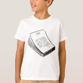積み重なった紙 Tシャツ (正面)