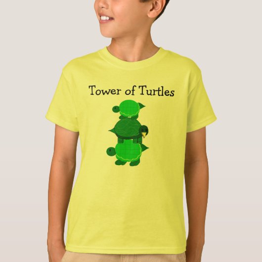 積み重なるカメ Tシャツ (正面)