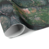 積み重ねたつる植物の茶色の石版 ラッピングペーパー (ロールコーナー)