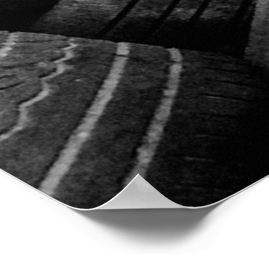 積み重ねたタイヤ用ゴムを使用 ポスター (角)