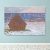積み重ねた小麦（積雪効果、曇り日） (1890-9) キャンバスプリント (インサイチュ (ウッドフロア))