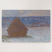 積み重ねた小麦（積雪効果、曇り日） (1890-9) ジグソーパズル (横)
